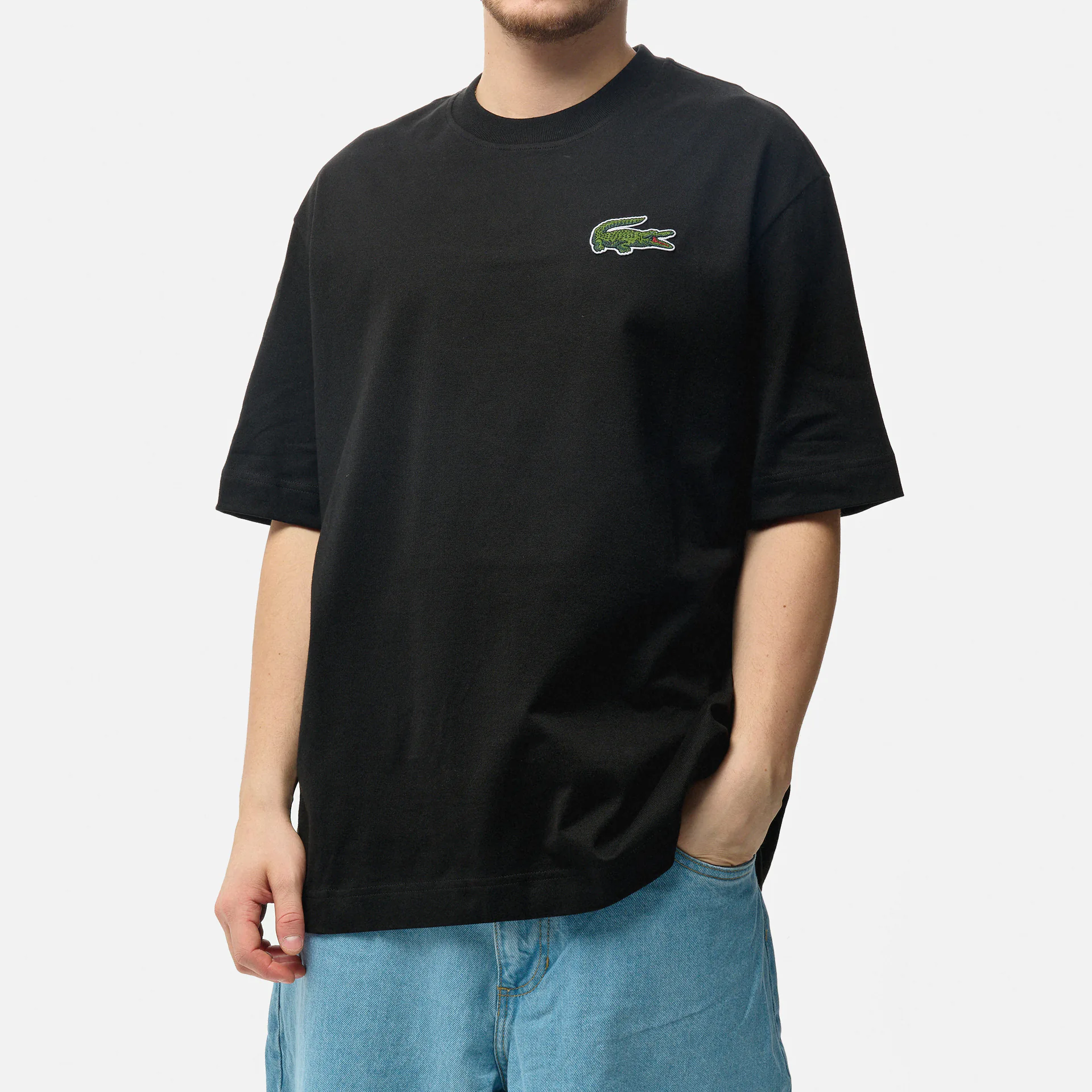 Lacoste Large Crocodile T-Shirt Black