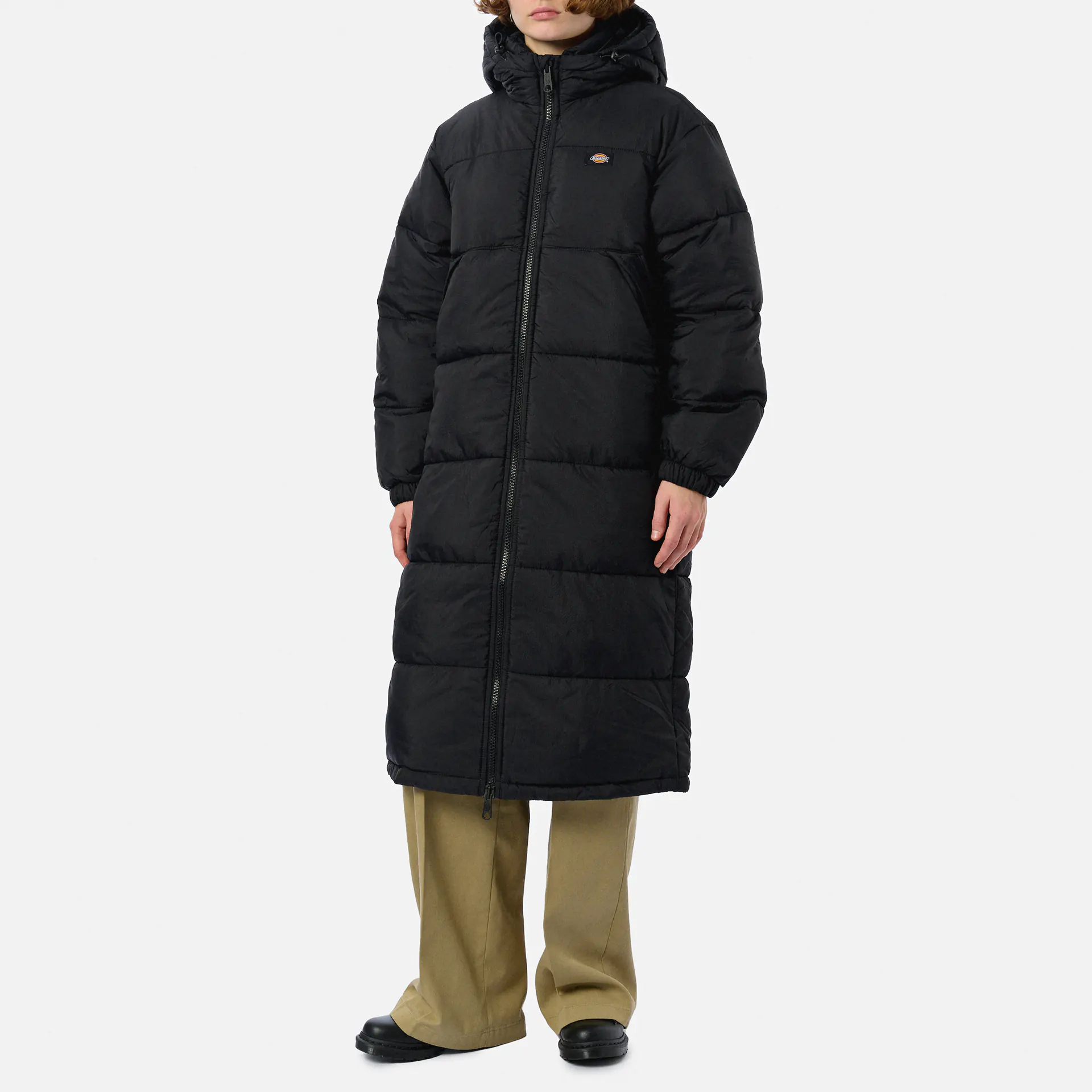 Dickies Alatna Long Puffer Coat Jacket Black