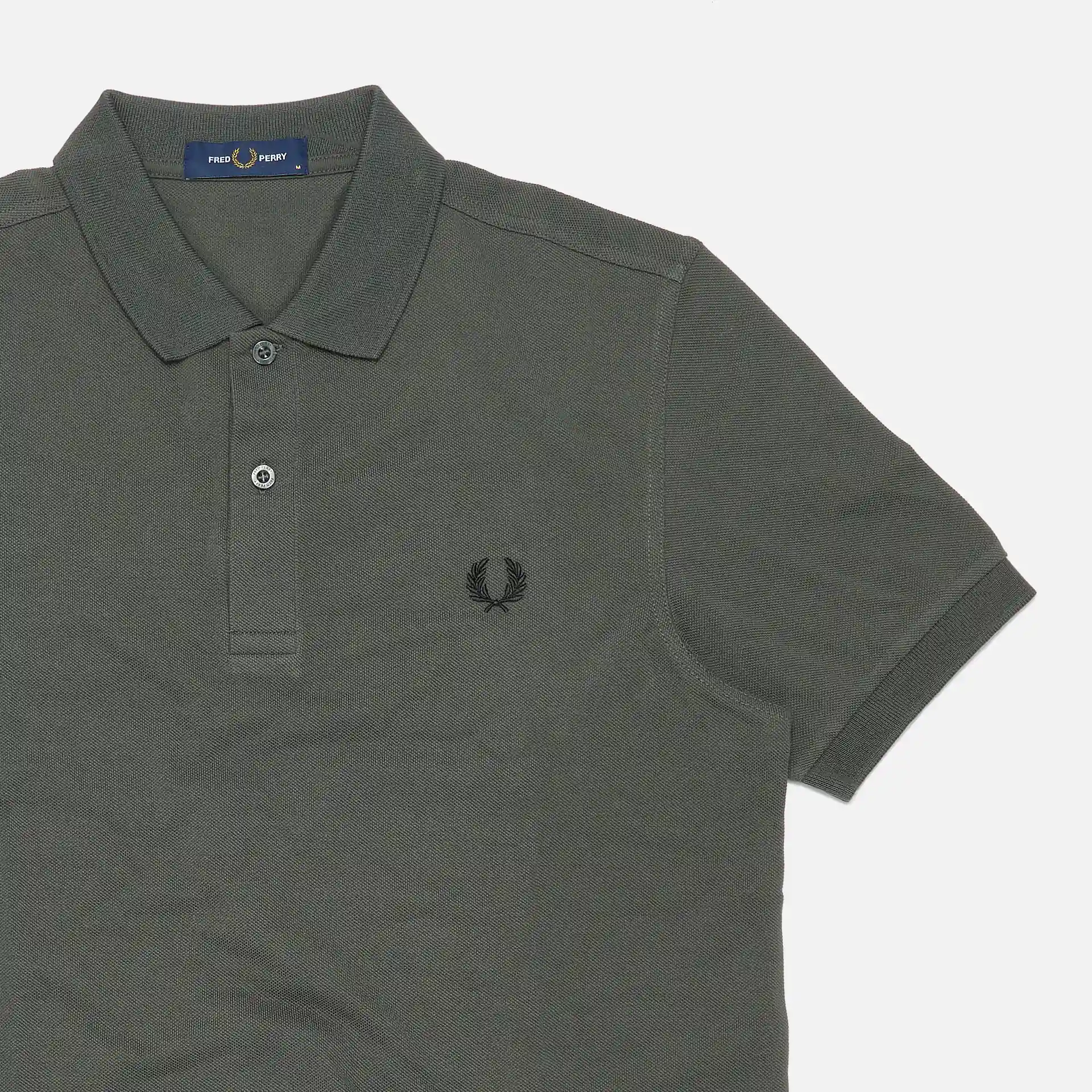 Fred Perry Plain Polo Shirt Field Green
