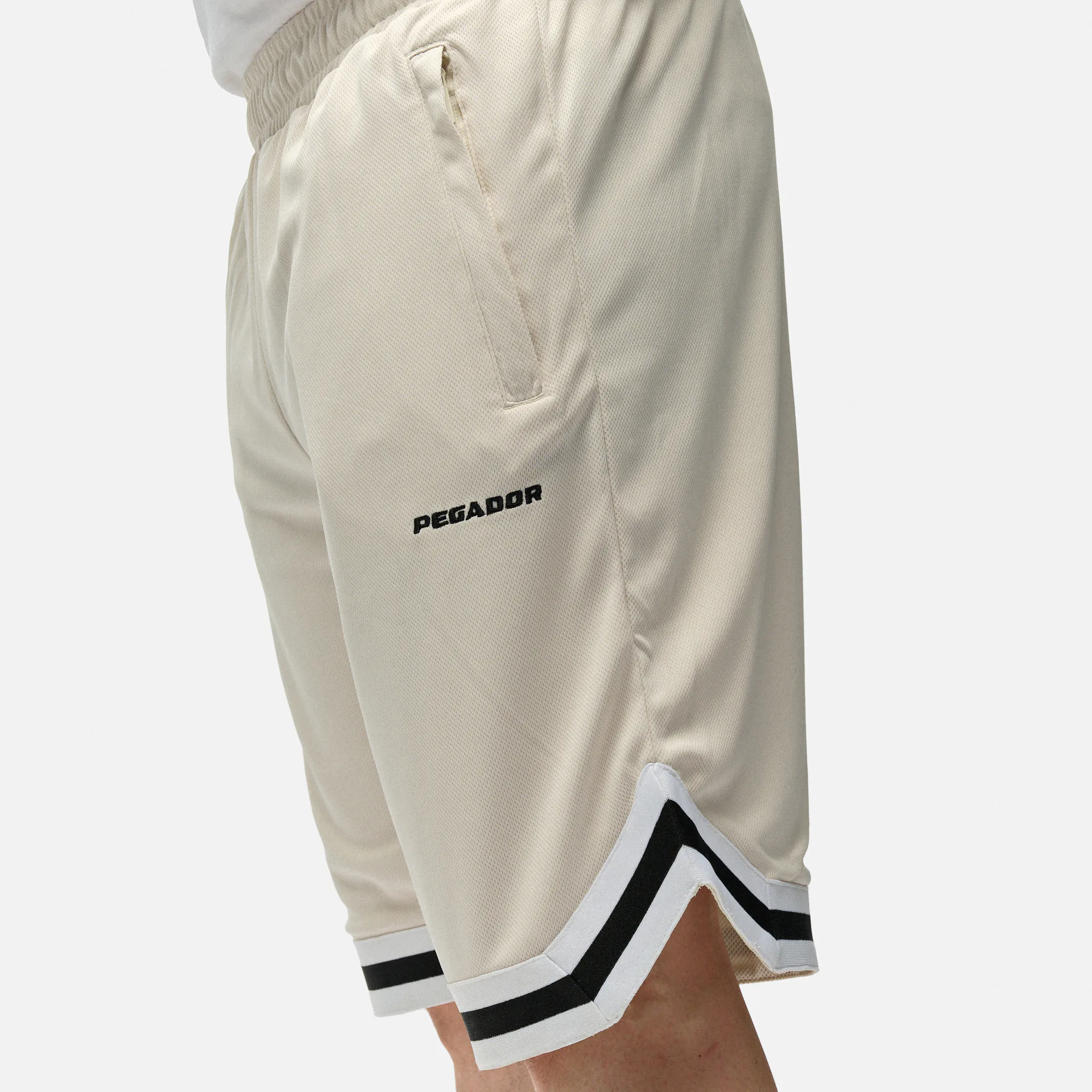 PEGADOR Lansing Basketball Shorts Salty Cream