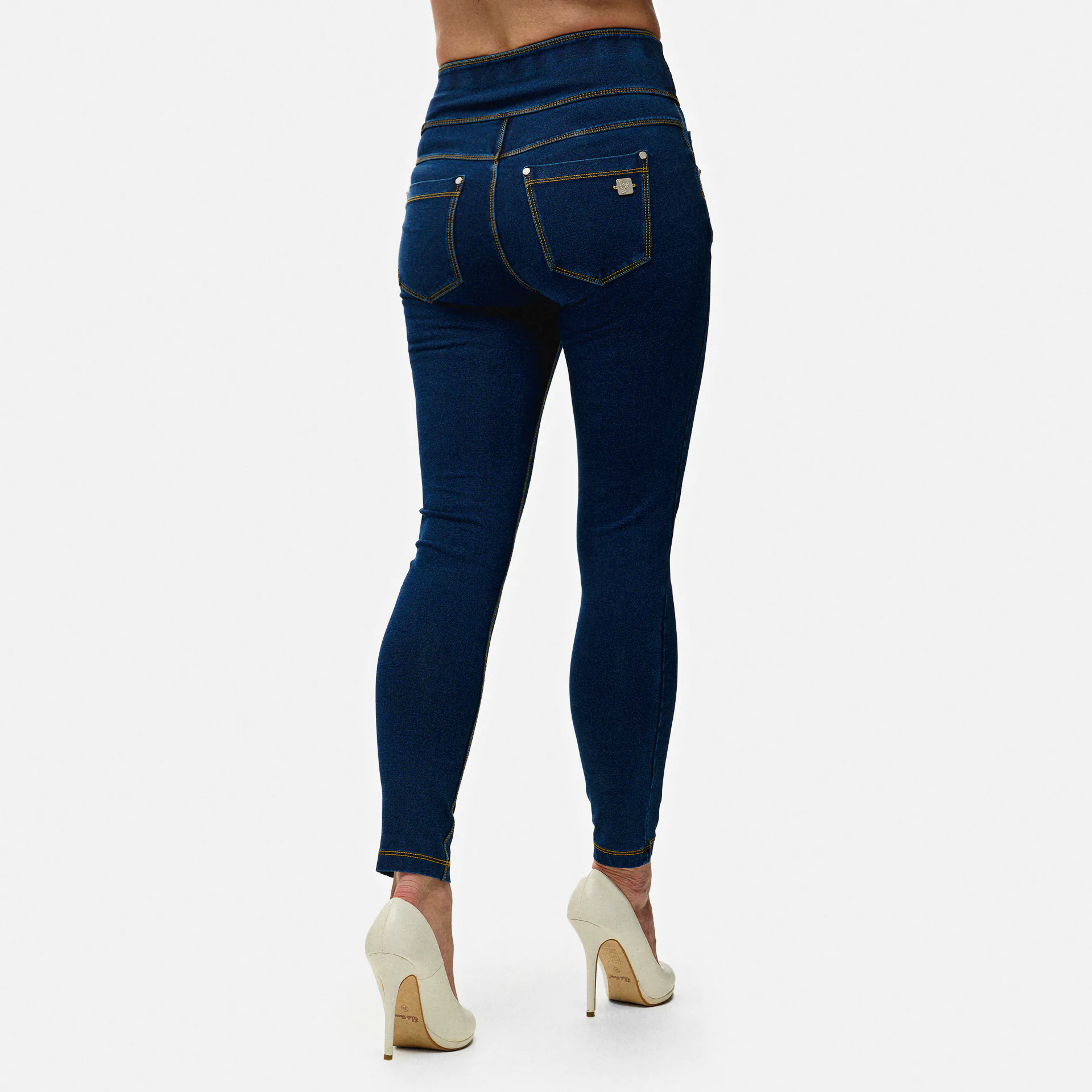 Freddy NOW Yoga Medium Waist 7/8 Skinny Jeans Dark Denim