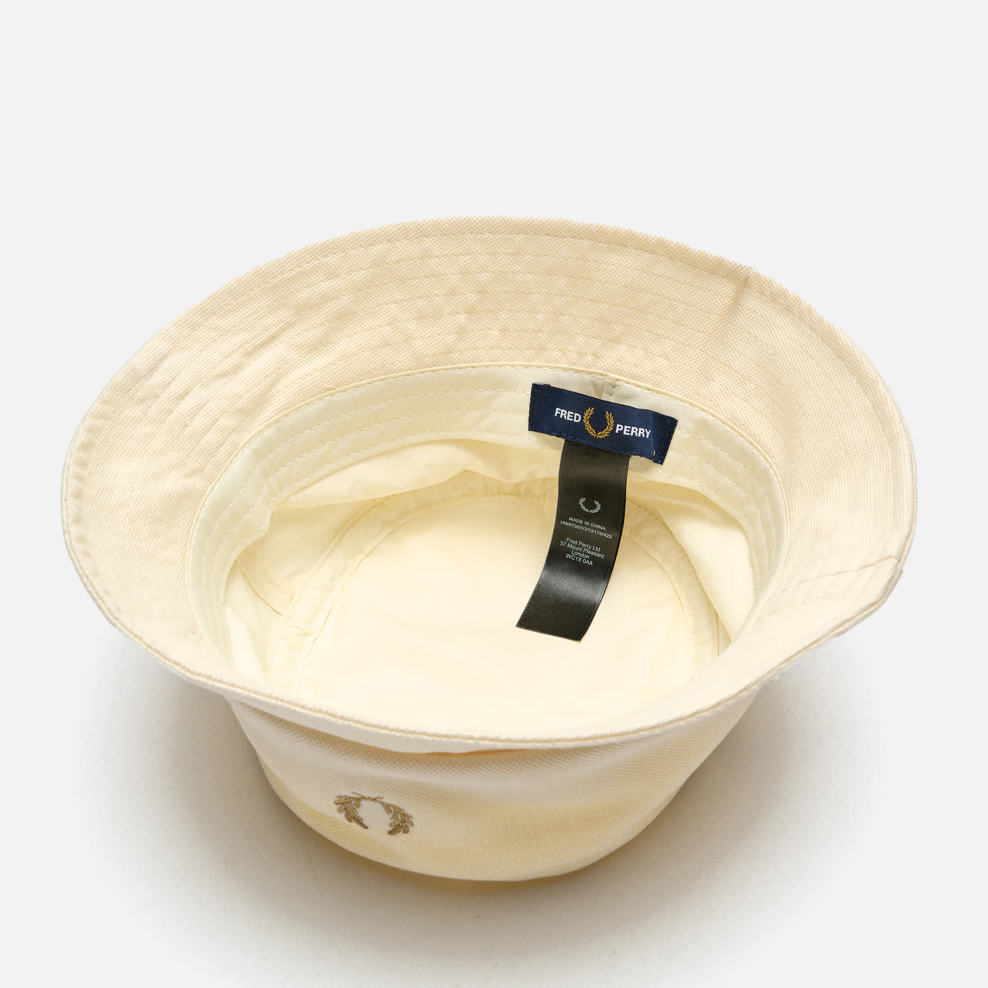 Fred Perry Pique Bucket Hat Ecru/Warm Stone