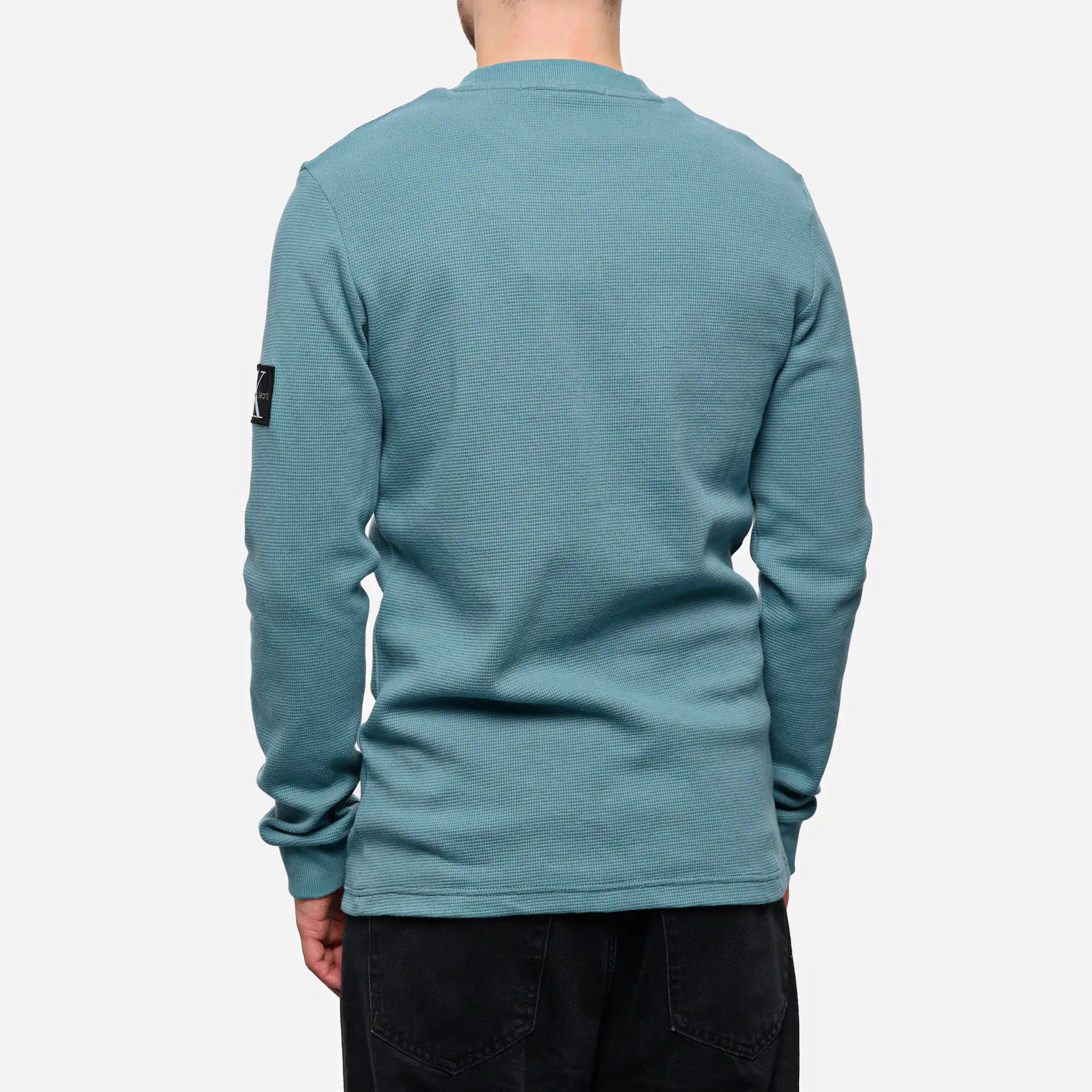 Calvin Klein Jeans Badge Waffle Longsleeve Goblin Blue