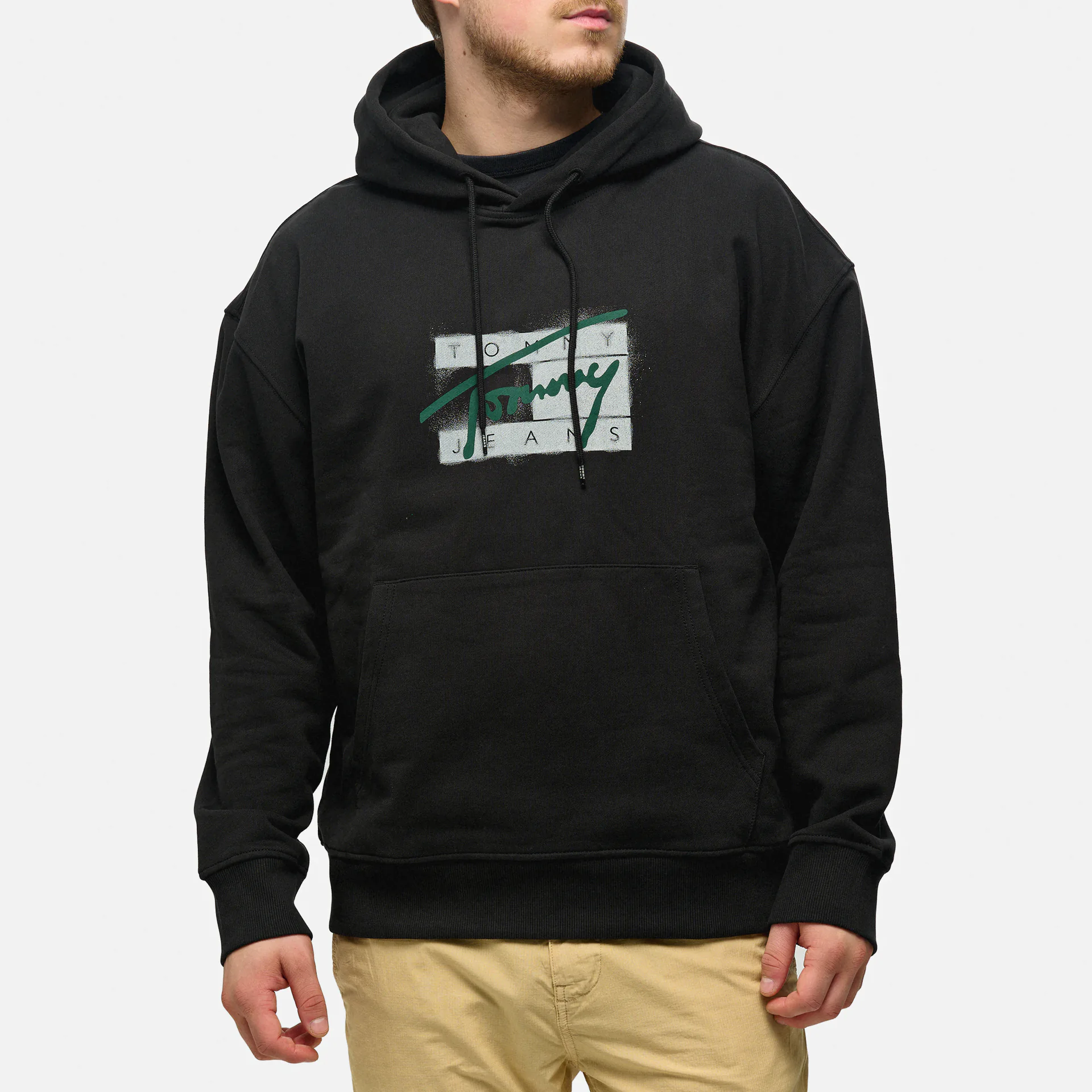 Tommy Jeans Relaxed Graffiti Signature Hoodie Black