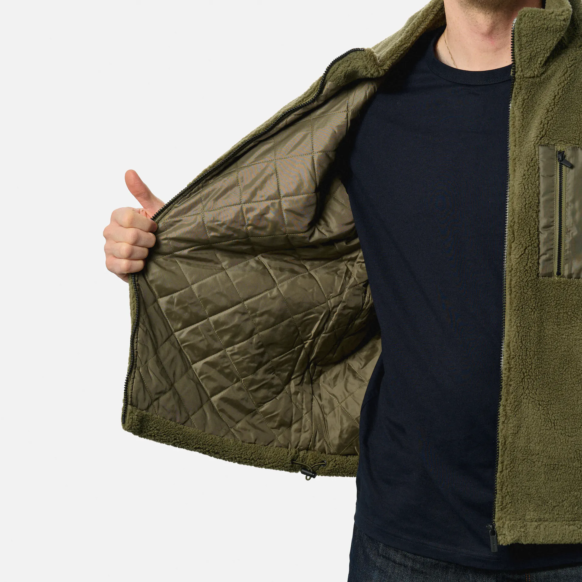 PEGADOR Archer Teddy Jacket Faded Olive