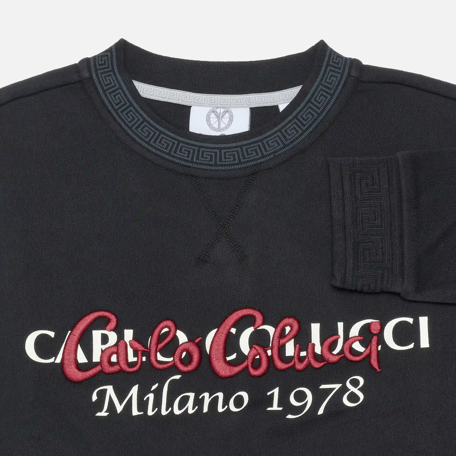 Carlo Colucci Street Classic Story Oversized Sweatshirt Black