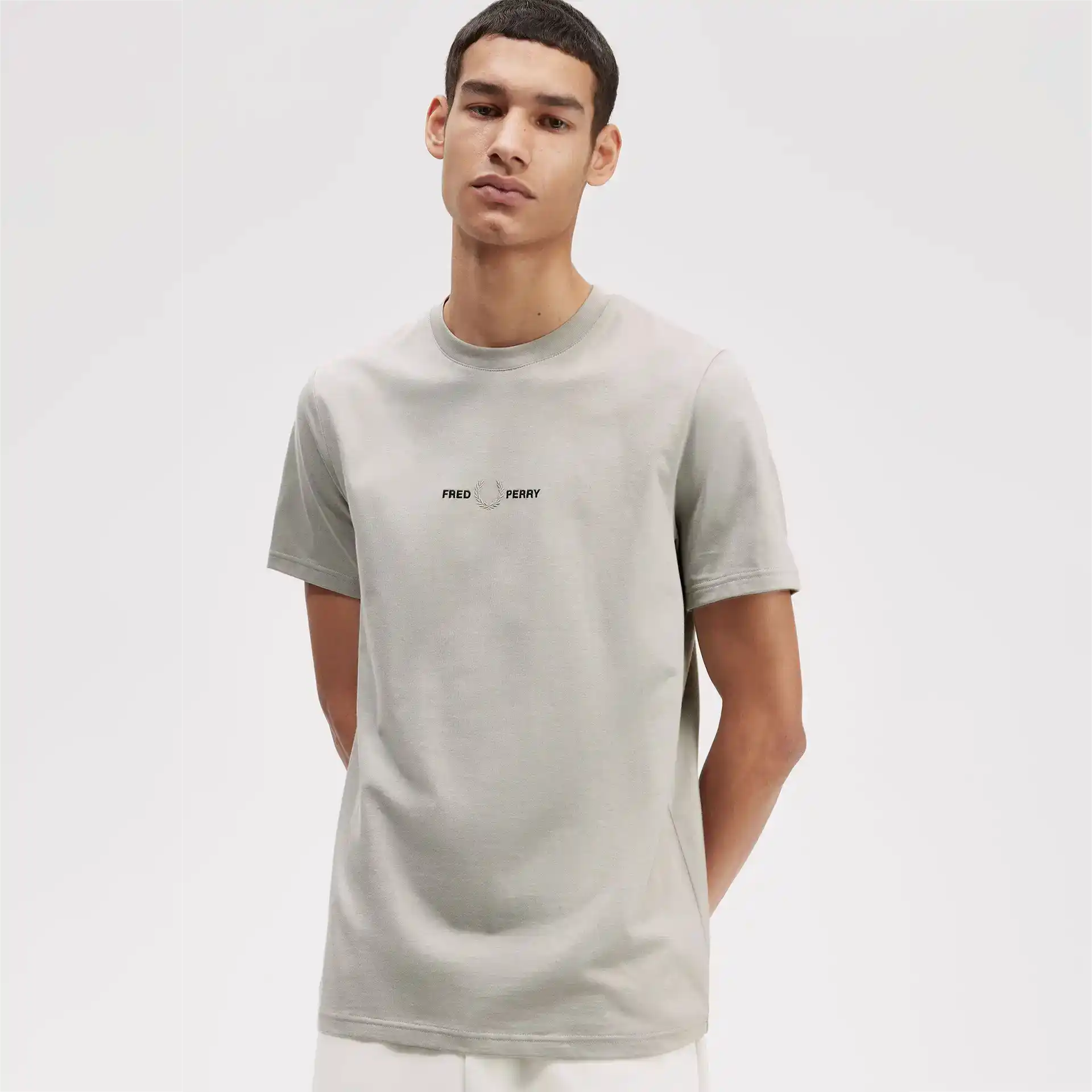 Fred Perry Embroidered T-Shirt Limestone