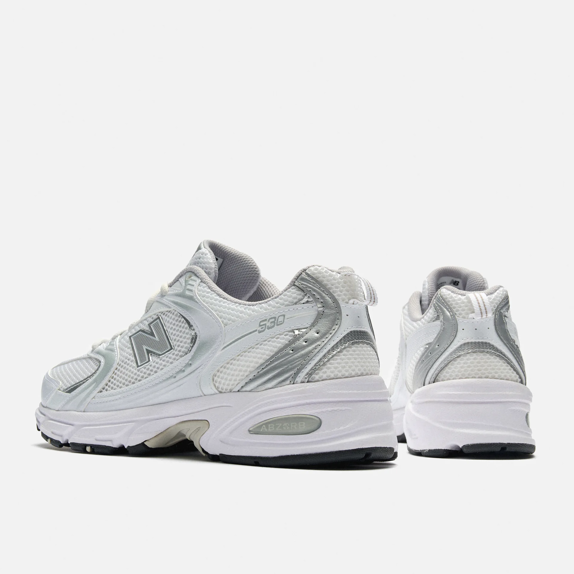 New Balance MR530 Running Sneaker White/Silver Metallic