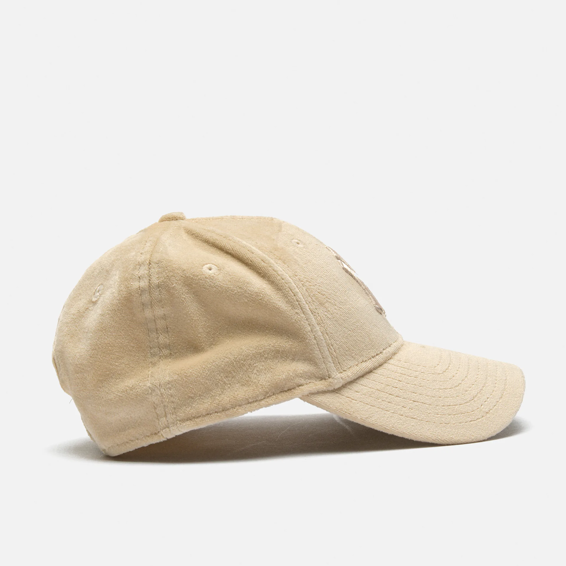 New Era MLB NY Yankees Female Velour 9Forty Strapback Cap Stone