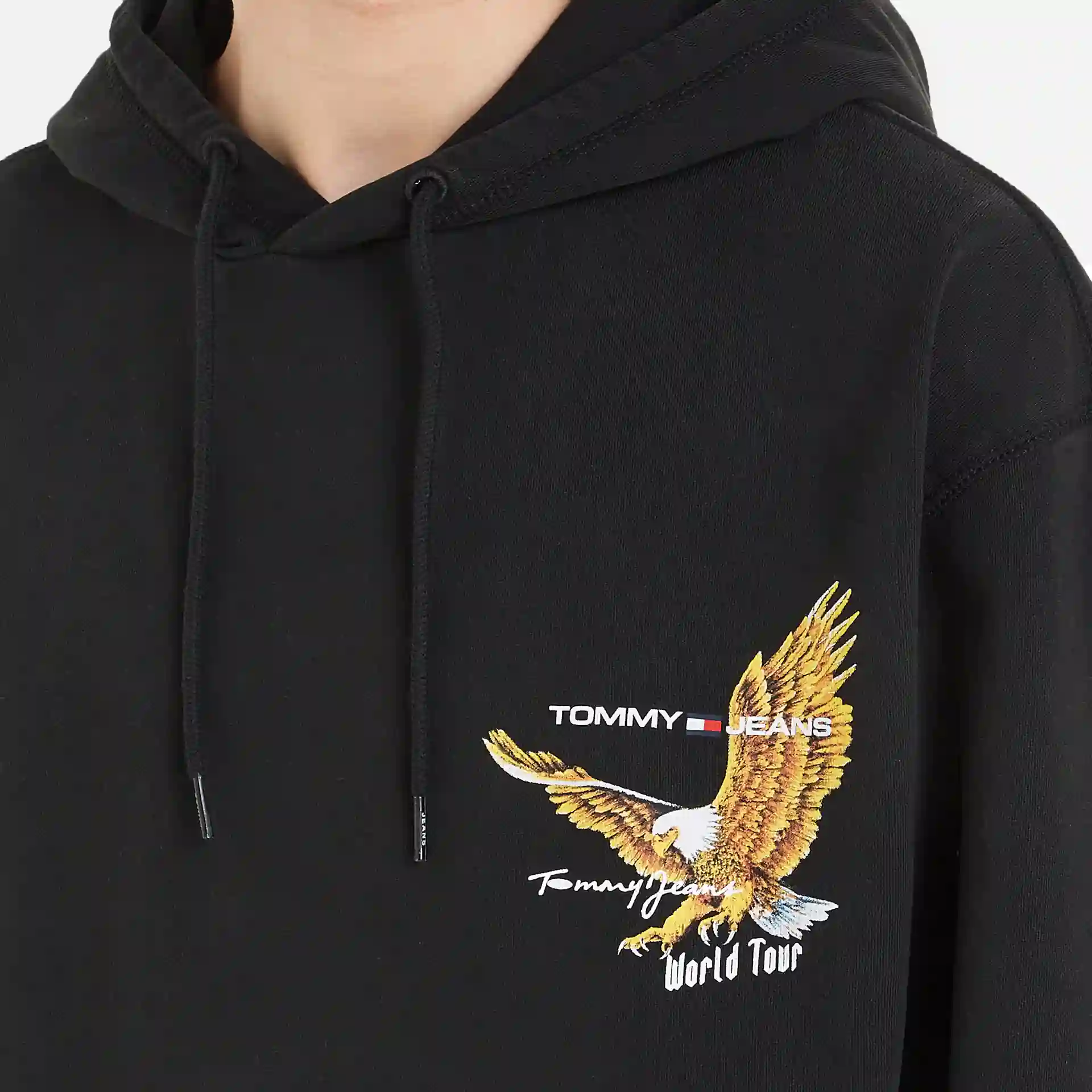 Tommy Jeans Relaxed Vintage Eagle Hoodie Black