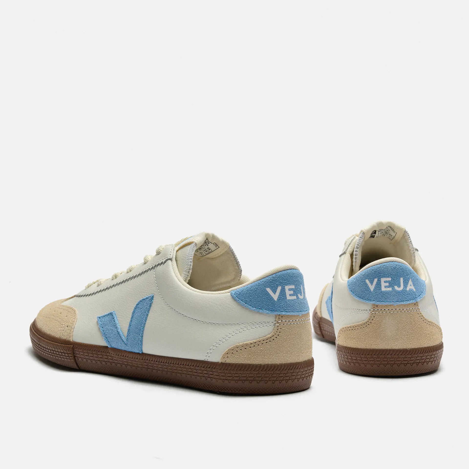Veja Volley O.T. Leather Sneaker White/Aqua/Bark