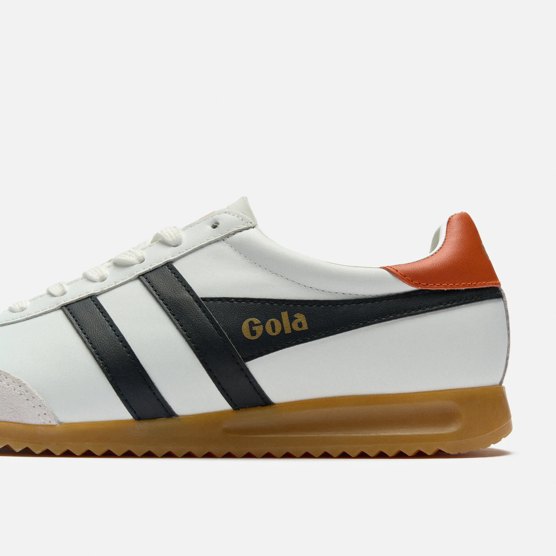 Gola Torpedo Leather Sneaker White/Black/Moody Orange