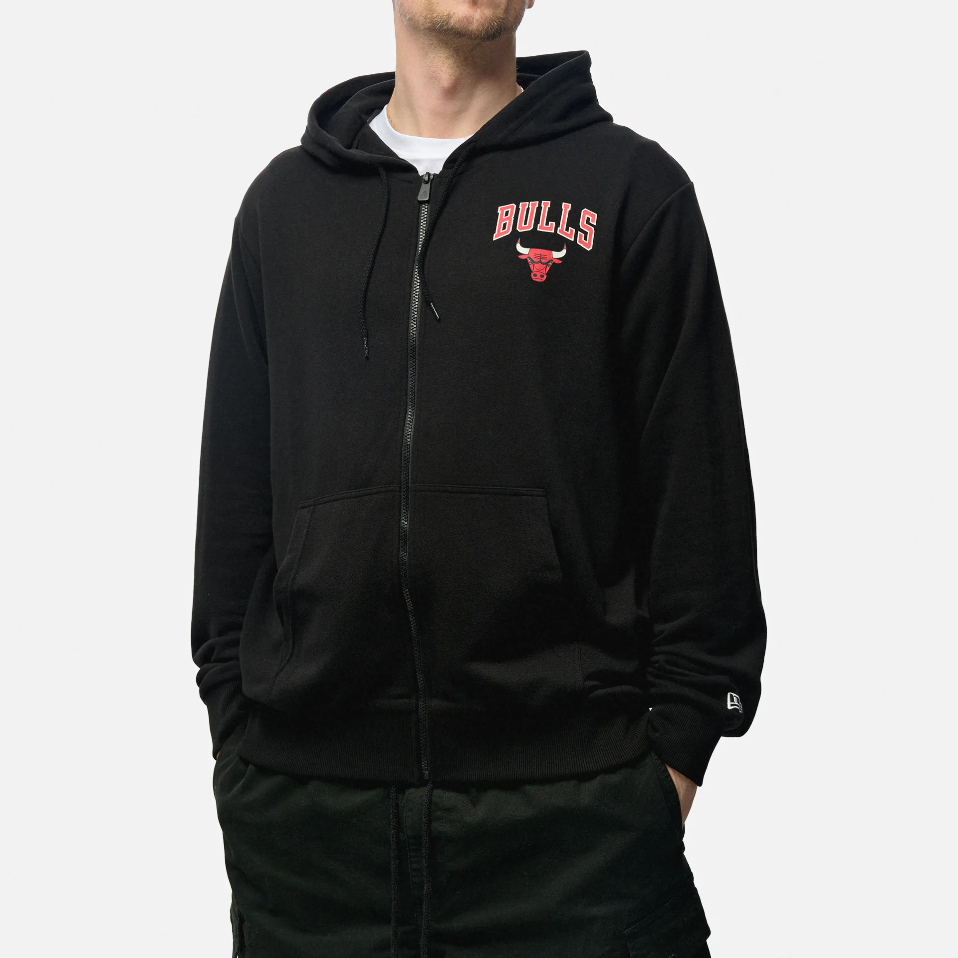 New Era NBA Chicago Bulls Essential Zip Hoodie Black