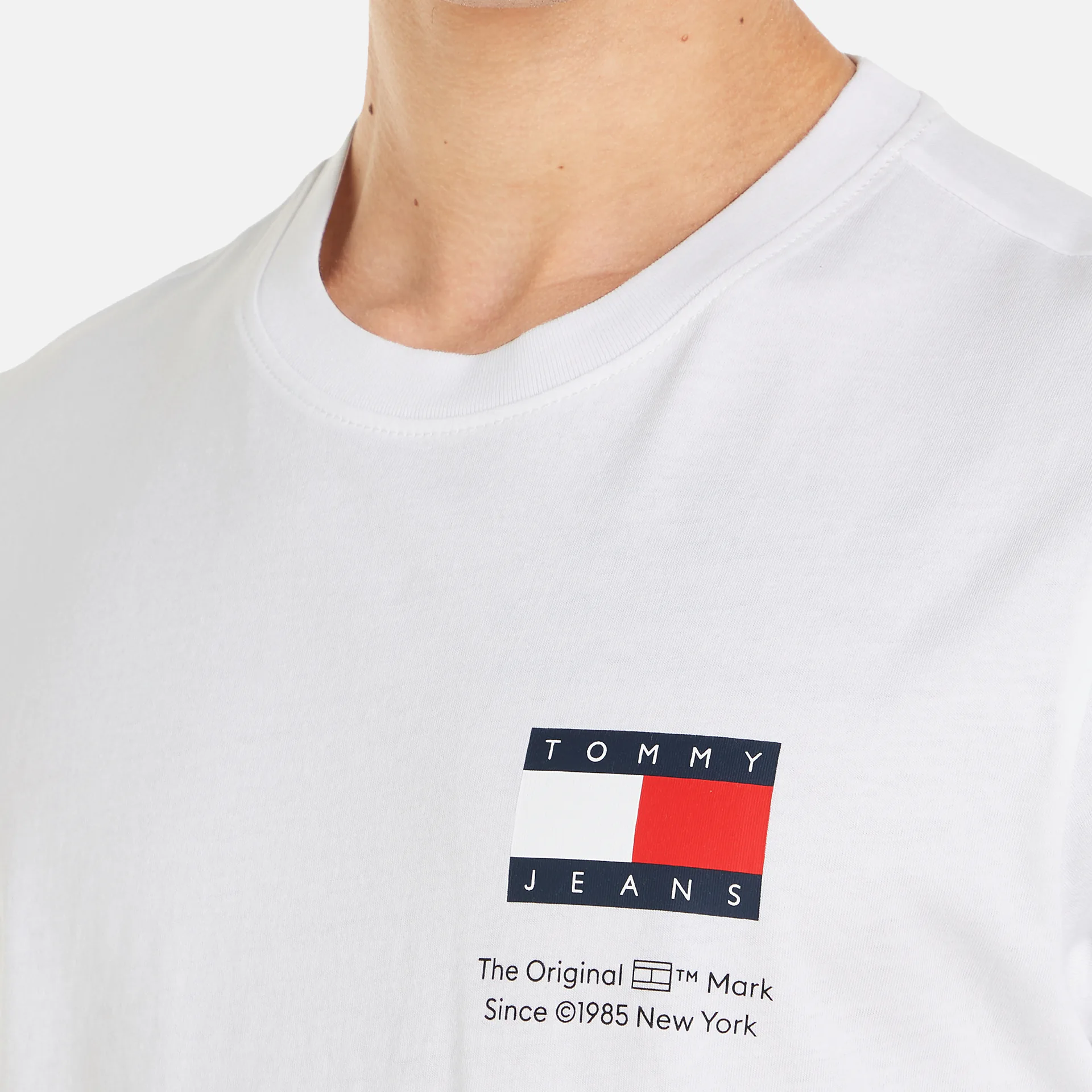 Tommy Jeans Slim Essential Flag T-Shirt White