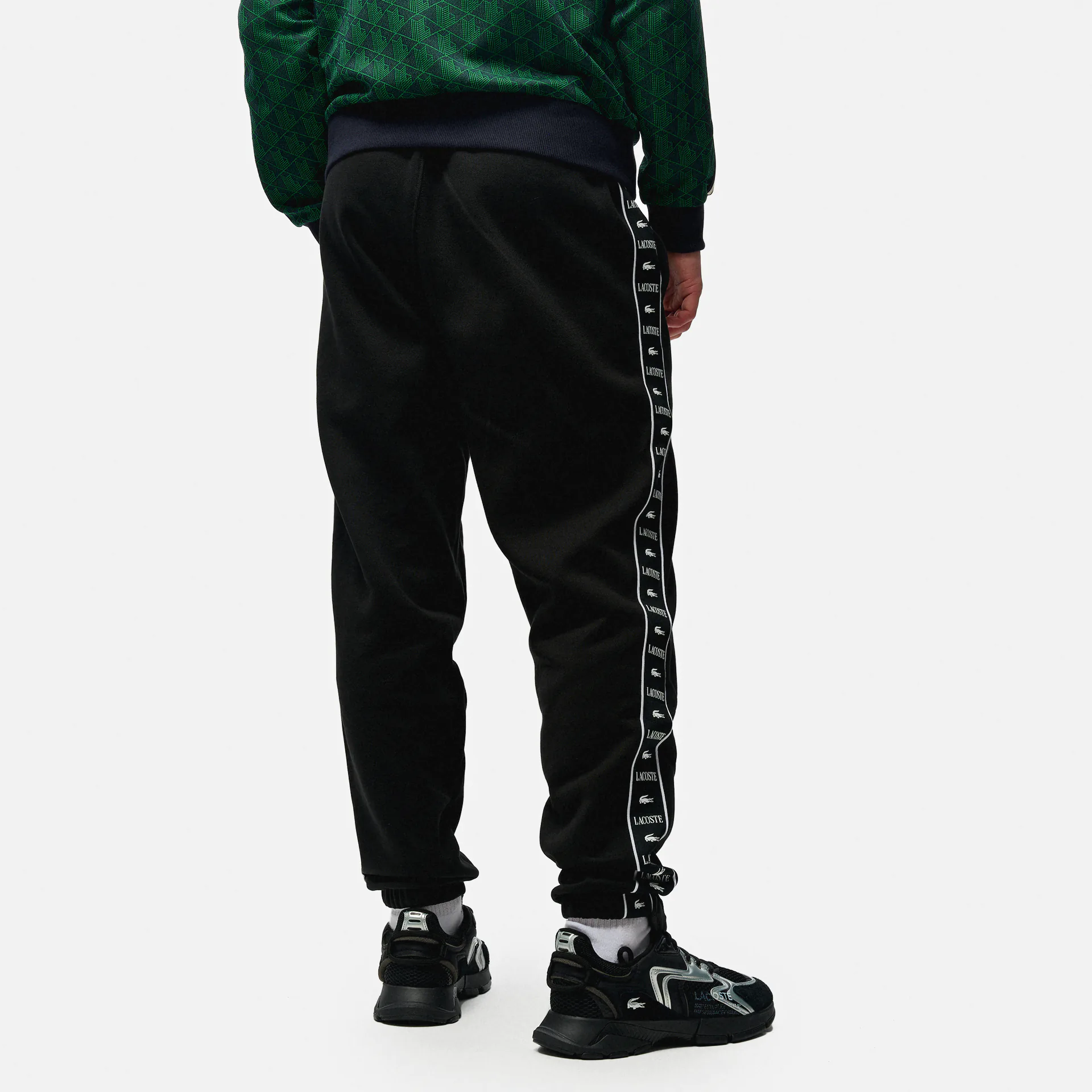 Lacoste Logo Stripe Track Pants Noir
