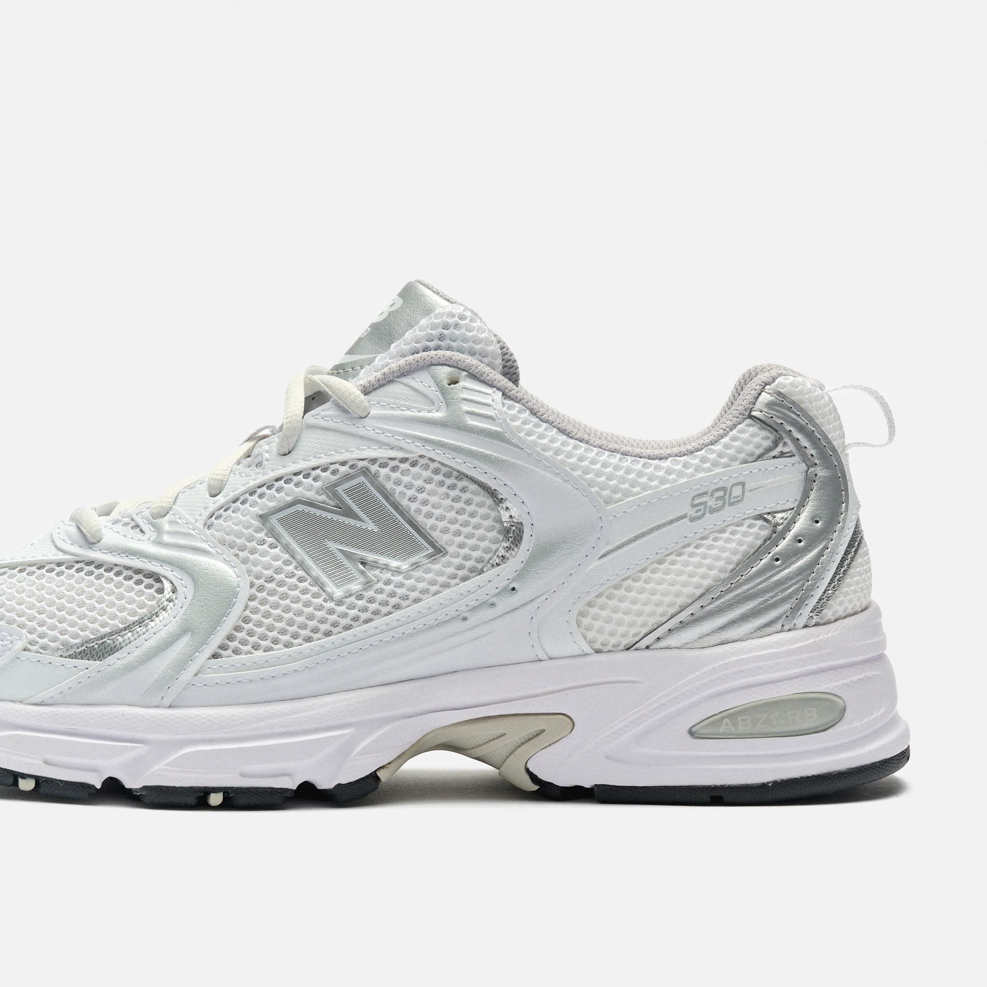 New Balance MR530 Running Sneaker White/Silver Metallic