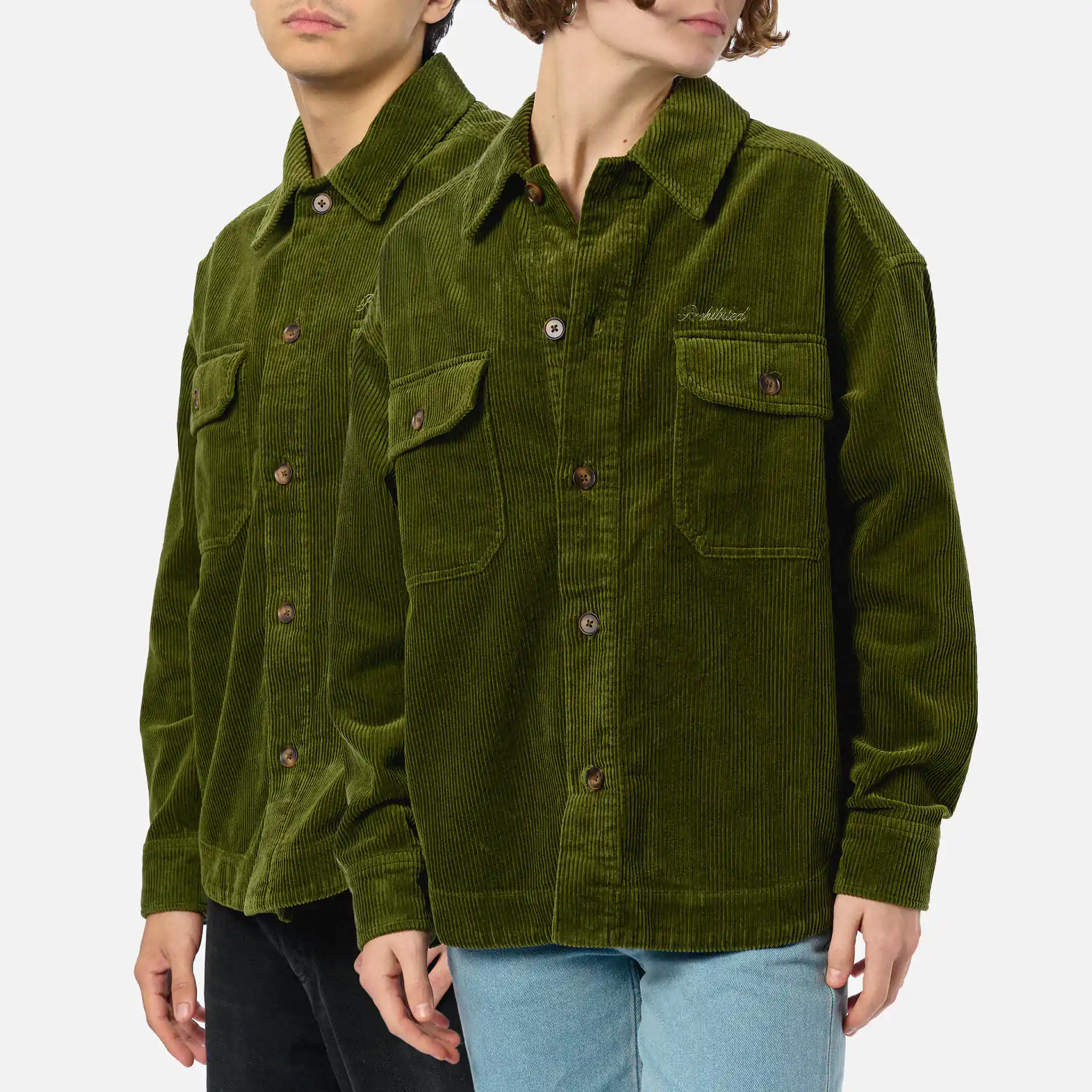 Prohibited Corduroy Overshirt Green