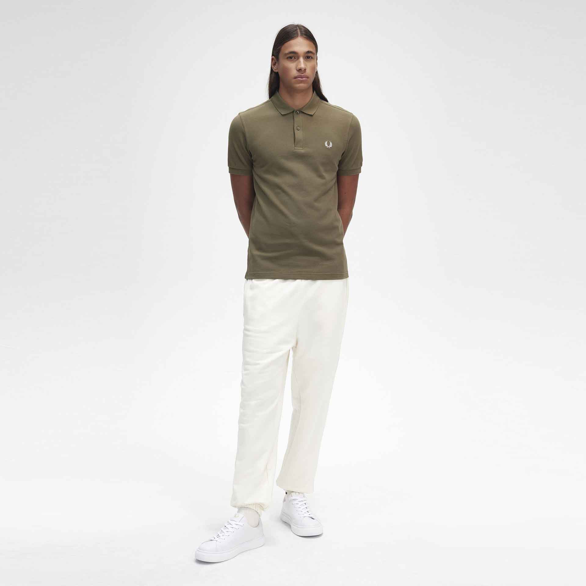 Fred Perry Plain Polo Shirt Uniform Green